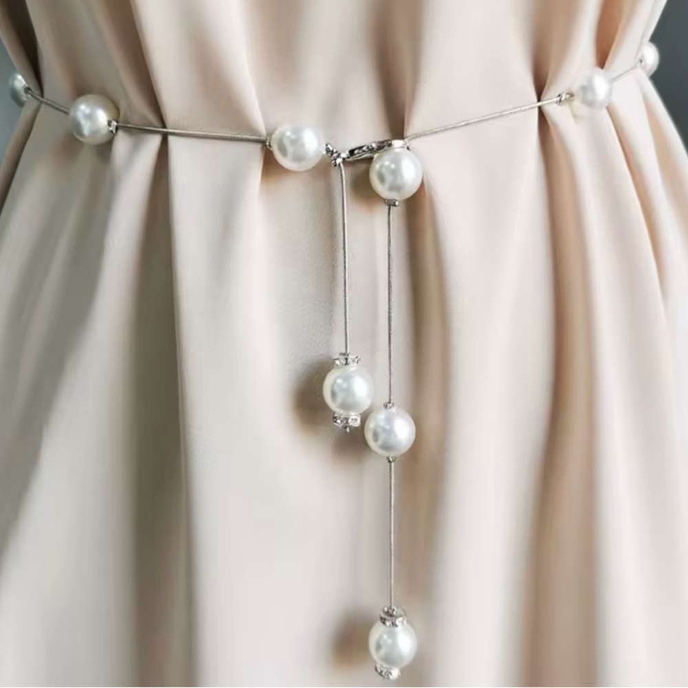Pearl Decor Chain Belt